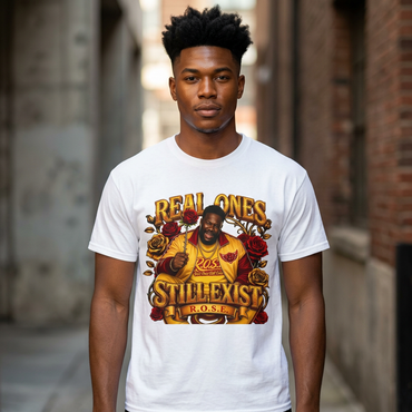 R.O.S.E. (REAL ONES STILL EXIST) RED MALE  HIP HOP SHORT SLEEVE T-SHIRT