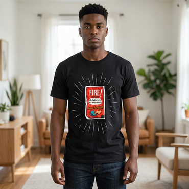 SAUCEY BEATS FIRE (BLK) Hip Hop Short Sleeve T-Shirt