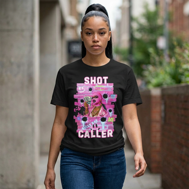 SHOT CALLER FEMALE Hip Hop Short Sleeve T-Shirt