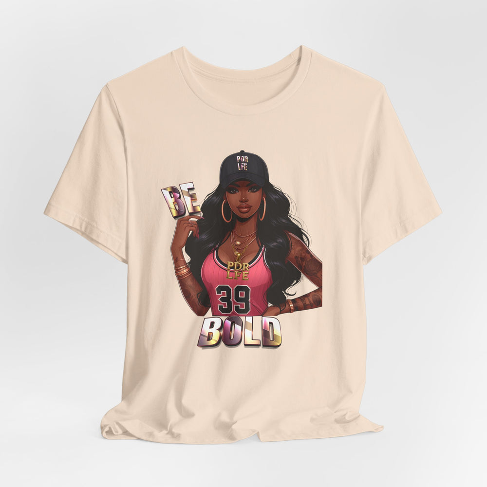 Soft Cream  t-shirt with a graphic of a woman and text on a light gray background