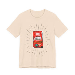 Soft Cream t-shirt with a red graphic on a white background