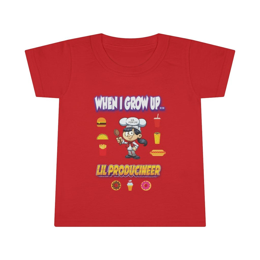 WHEN I GROW UP LIL PRODUCINEER Toddler T-shirt - PDR LFE 3T / Red PDR LFE