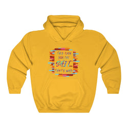 THEY KNOW WHY "LOVE THE HATE" SERIES Unisex Heavy Blend™ Hooded Sweatshirt - PDR LFE Gold / S PDR LFE