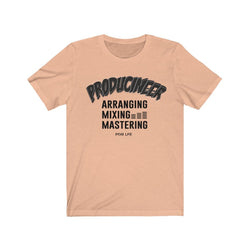 PRODUCINEER TOO MIXIE Unisex Jersey Short Sleeve Tee - PDR LFE Heather Peach / S PDR LFE