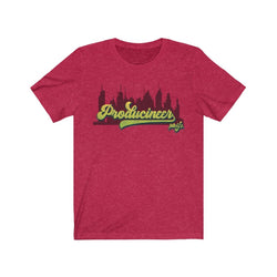 PRODUCINEER CITY SLICKER Unisex Jersey Short Sleeve Tee - PDR LFE Heather Red / S PDR LFE