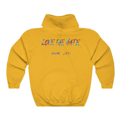 THEY KNOW WHY "LOVE THE HATE" SERIES Unisex Heavy Blend™ Hooded Sweatshirt - PDR LFE Maroon / S PDR LFE