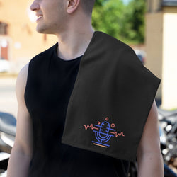 PRODUCINEER LOGO Hip Hop Rally Towel, 11x18 - PDR LFE White / 11" × 18" PDR LFE