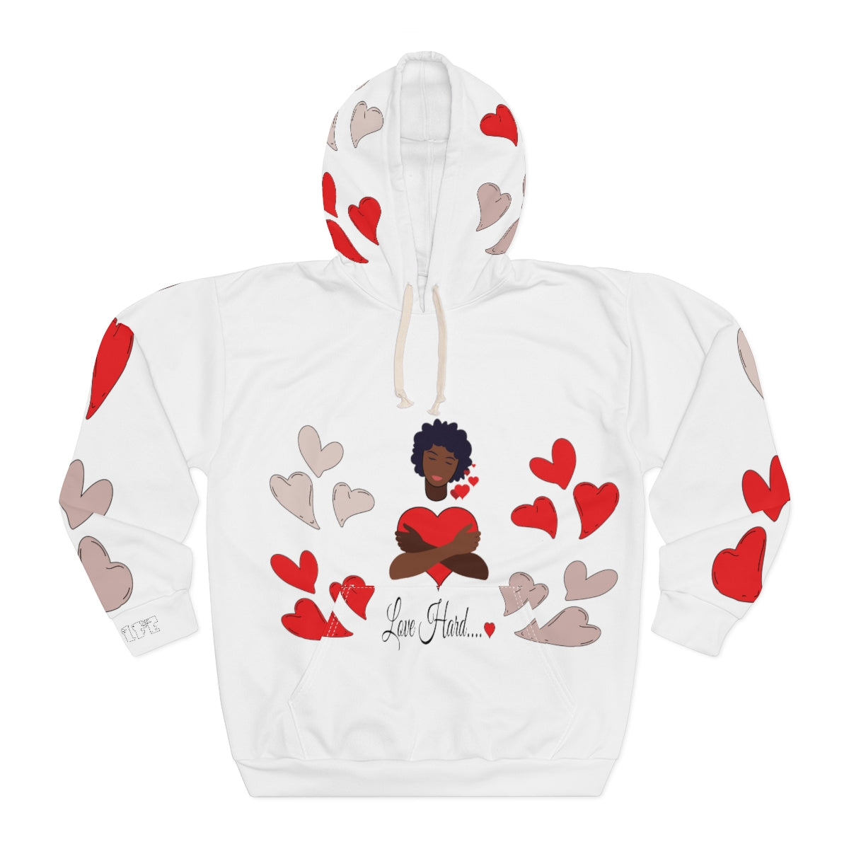 LOVE HARD Unisex Pullover Hoodie - PDR L.F.E. 