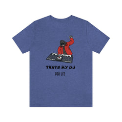 THATS MY DJ GORILLA MENS HIP HOP Jersey Short Sleeve Tee - PDR LFE Heather True Royal / XS PDR LFE