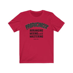 PRODUCINEER TOO MIXIE Unisex Jersey Short Sleeve Tee - PDR LFE Red / S PDR LFE