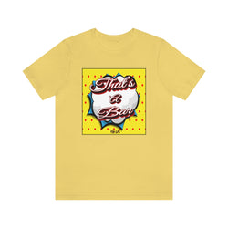 THAT'S A BAR RED DOT UNISEX HIP HOP TSHIRT - PDR LFE Yellow / XS PDR LFE