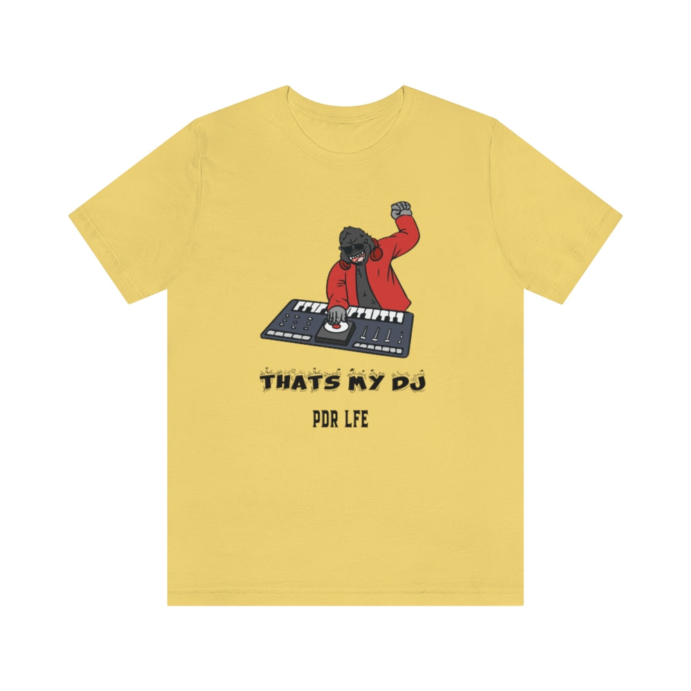 THATS MY DJ GORILLA MENS HIP HOP Jersey Short Sleeve Tee - PDR LFE Yellow / XS PDR LFE