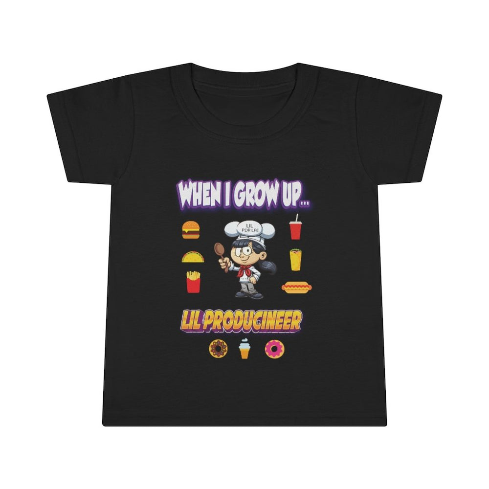 WHEN I GROW UP LIL PRODUCINEER Toddler T-shirt - PDR LFE 2T / Black PDR LFE