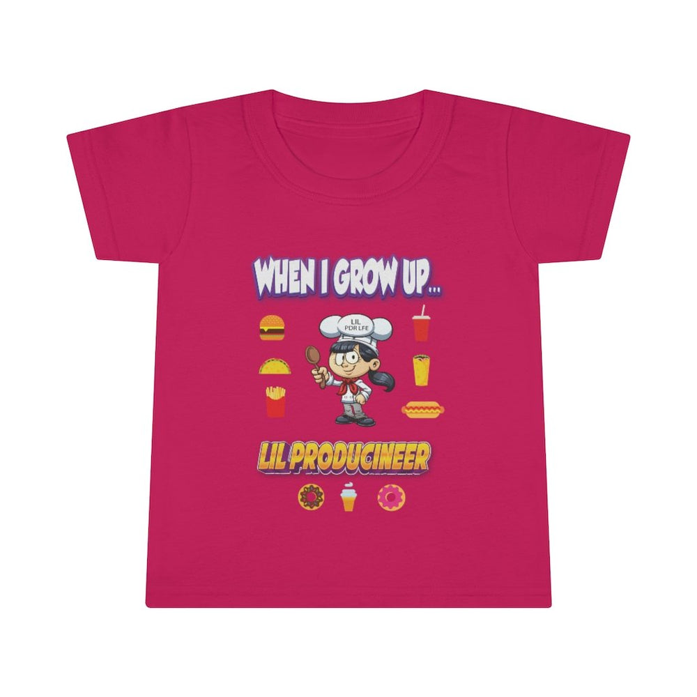 WHEN I GROW UP LIL PRODUCINEER Toddler T-shirt - PDR LFE 2T / Heliconia PDR LFE