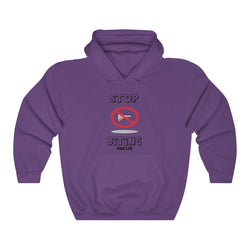 STOP BITING PDR LFE Unisex Heavy Blend™ Hooded Sweatshirt - PDR LFE Purple / S PDR LFE