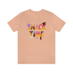 SNACK TIME Hip Hop Ladies Jersey Short Sleeve Tee - PDR LFE Heather Peach / XS PDR LFE