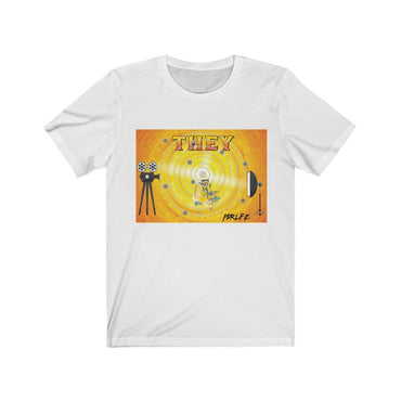 THEY SHOOTIN CAMERA MAN Unisex Jersey Short Sleeve Tee - PDR LFE White / S PDR LFE