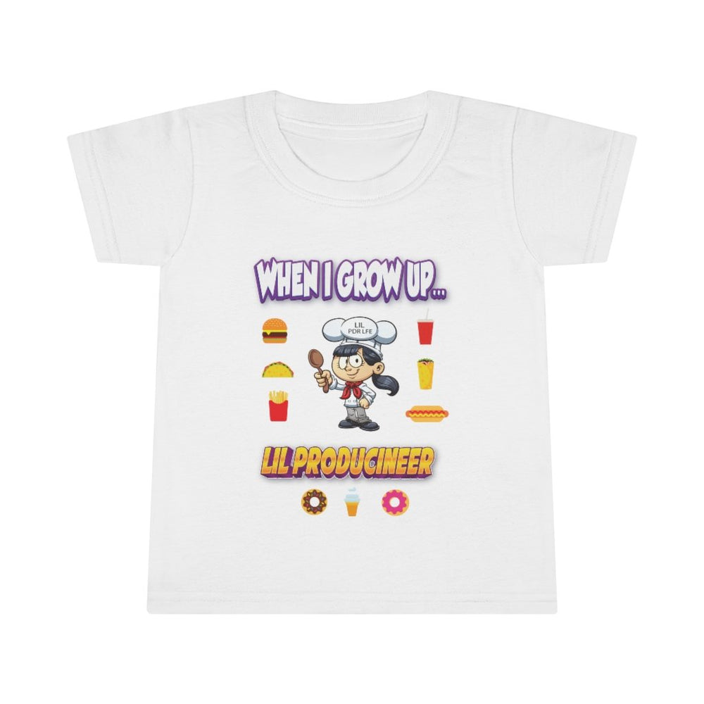 WHEN I GROW UP LIL PRODUCINEER Toddler T-shirt - PDR LFE 2T / White PDR LFE