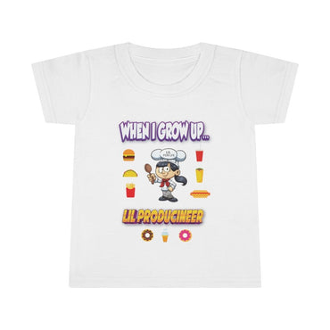 WHEN I GROW UP LIL PRODUCINEER Toddler T-shirt - PDR LFE 2T / White PDR LFE
