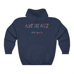 THEY KNOW WHY "LOVE THE HATE" SERIES Unisex Heavy Blend™ Hooded Sweatshirt - PDR LFE Maroon / S PDR LFE