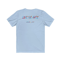 THEY KNOW PDR LFE "LOVE THE HATE SERIES" Unisex Jersey Short Sleeve Tee - PDR LFE Heather Ice Blue / XS PDR LFE