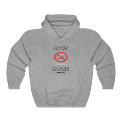STOP BITING PDR LFE Unisex Heavy Blend™ Hooded Sweatshirt - PDR LFE Sport Grey / S PDR LFE
