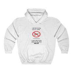 STOP BITING PDR LFE Unisex Heavy Blend™ Hooded Sweatshirt - PDR LFE White / S PDR LFE