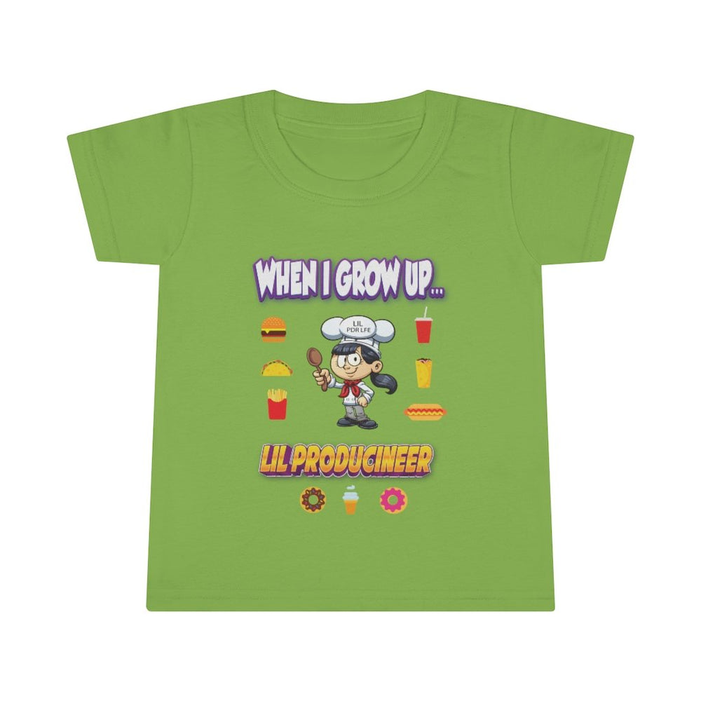 WHEN I GROW UP LIL PRODUCINEER Toddler T-shirt - PDR LFE 4T / Lime PDR LFE