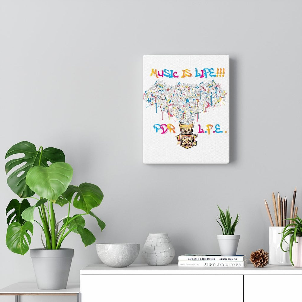 PDR L.F.E. MUSIC IS LIFE Hip Hop Stretched Canvas - PDR L.F.E. PDR LFE