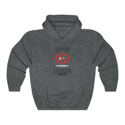 STOP BITING PDR LFE Unisex Heavy Blend™ Hooded Sweatshirt - PDR LFE Dark Heather / S PDR LFE