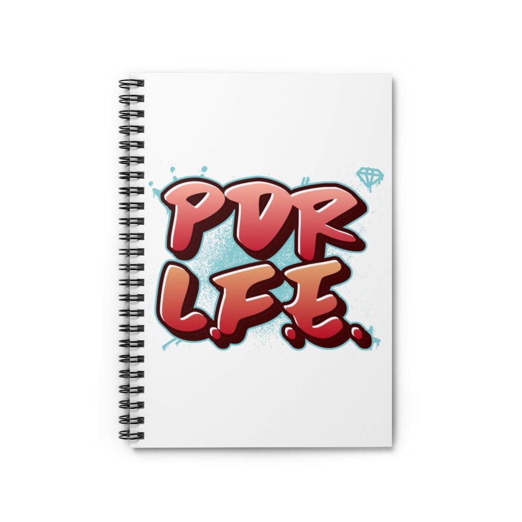 PDR L.F.E.Educated Hip Hopper Spiral Notebook - Ruled Line - PDR L.F.E. Spiral Notebook PDR LFE