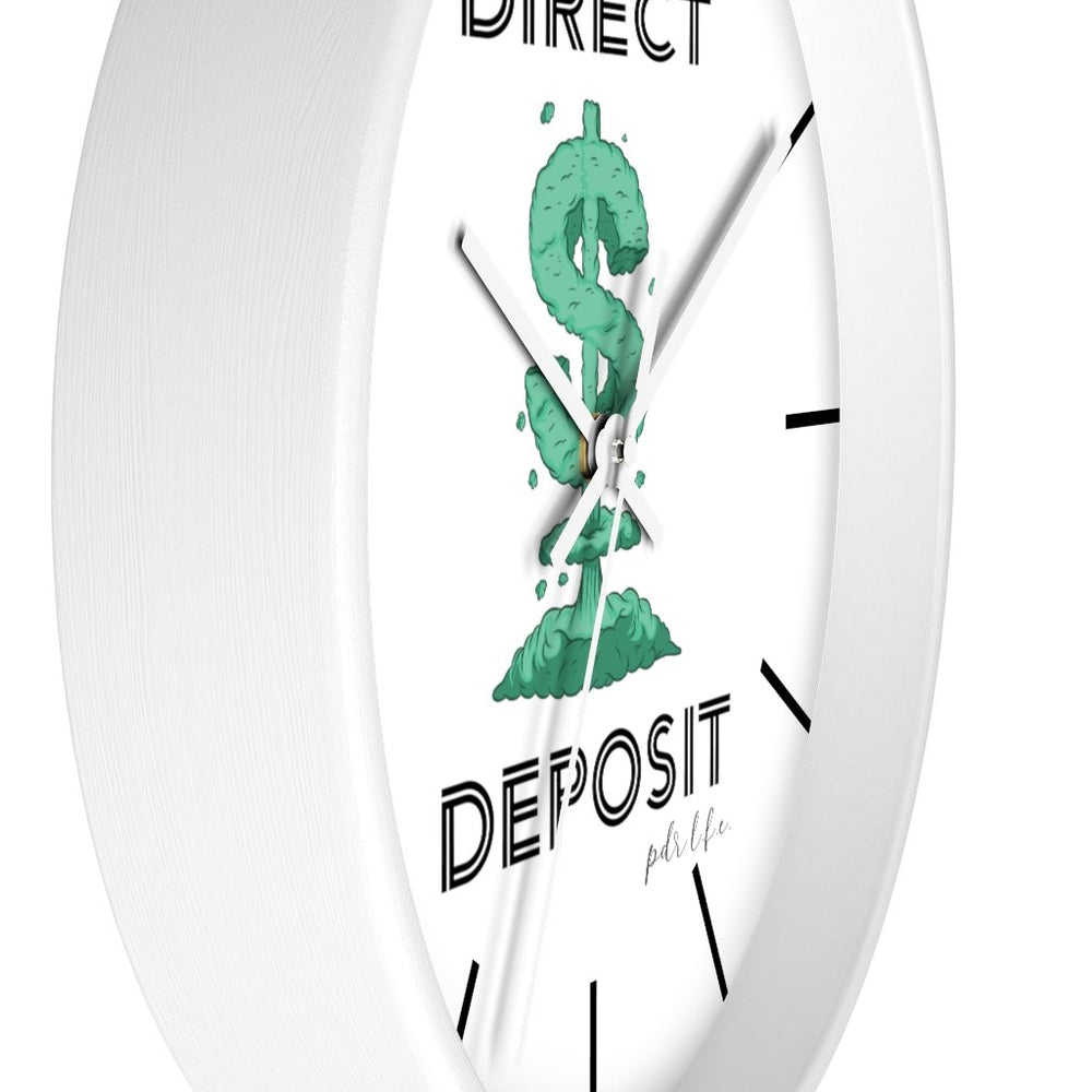 PDR LFE TIME IS MONEY DIRECT DEPOSIT Wall clock - PDR LFE White / Black / 10" PDR LFE