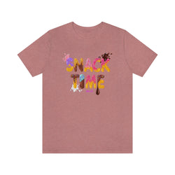 SNACK TIME Hip Hop Ladies Jersey Short Sleeve Tee - PDR LFE Heather Mauve / XS PDR LFE