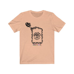 PRO IN PROCRASTINATE HIP HOP Unisex Jersey Short Sleeve Tee - PDR LFE Heather Peach / S PDR LFE
