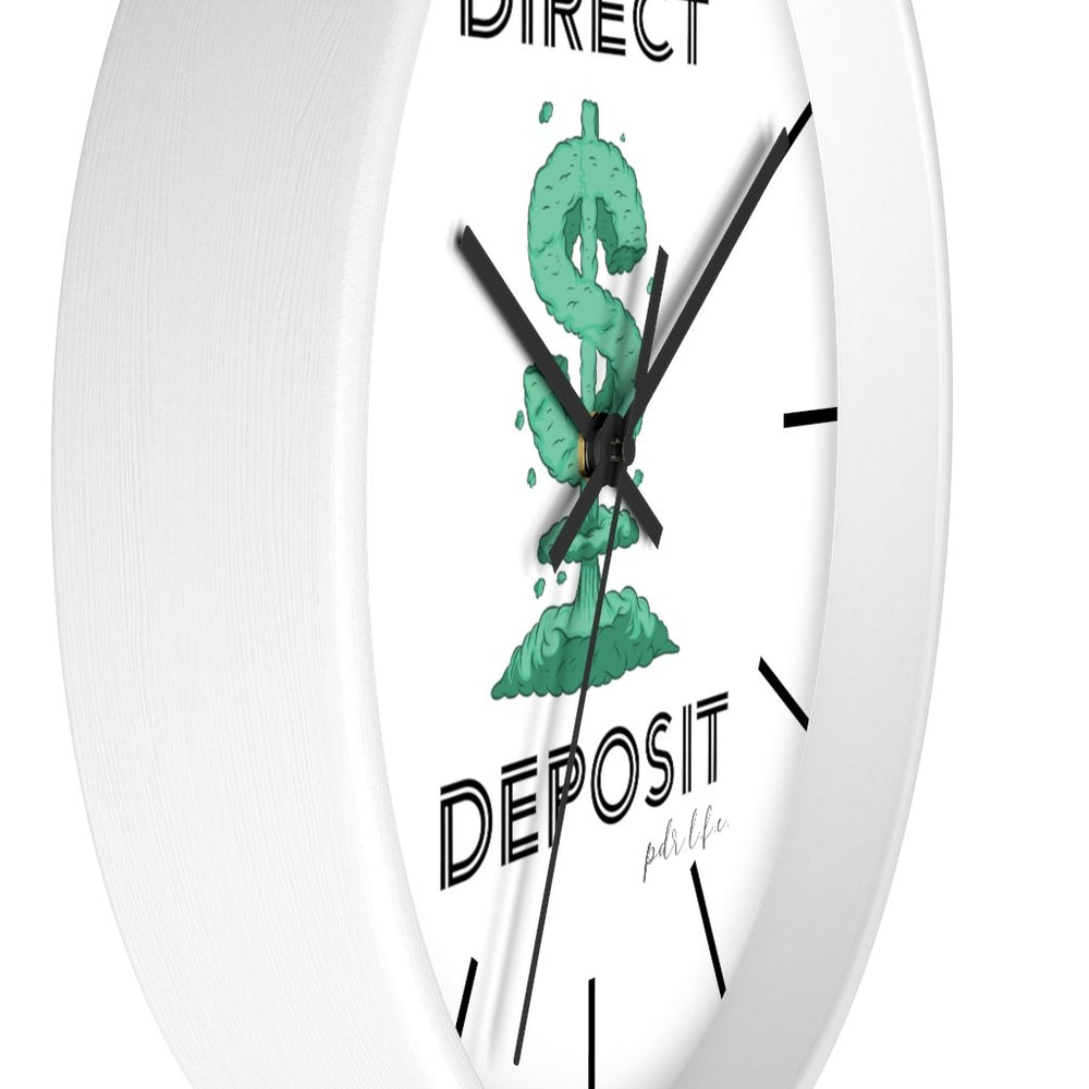 PDR LFE TIME IS MONEY DIRECT DEPOSIT Wall clock - PDR LFE White / Black / 10" PDR LFE