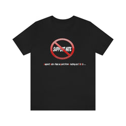 SUPPORT HATE HIP HOP Jersey Short Sleeve Tee - PDR LFE Black / S PDR LFE