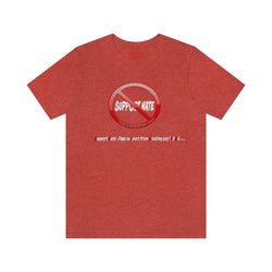 SUPPORT HATE HIP HOP Jersey Short Sleeve Tee - PDR LFE Heather Red / S PDR LFE