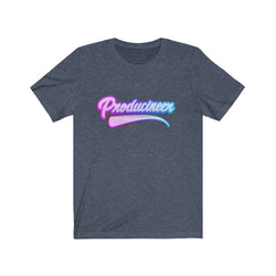 PRODUCINEER NEON GLOW Unisex Jersey Short Sleeve Tee - PDR LFE Heather Navy / S PDR LFE
