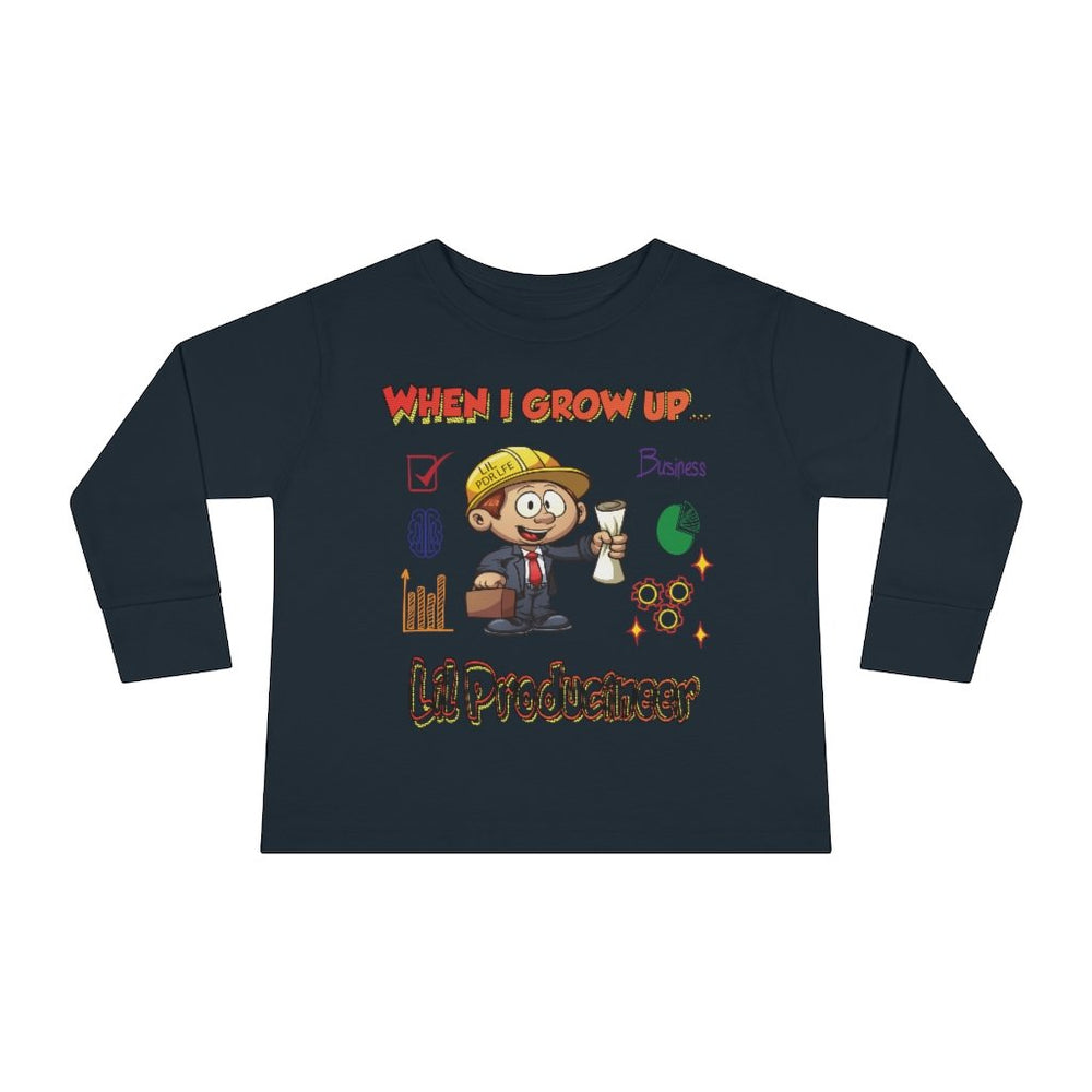 WHEN I GROW UP LIL PRODUCINEER Toddler Long Sleeve Tee - PDR L.F.E. 