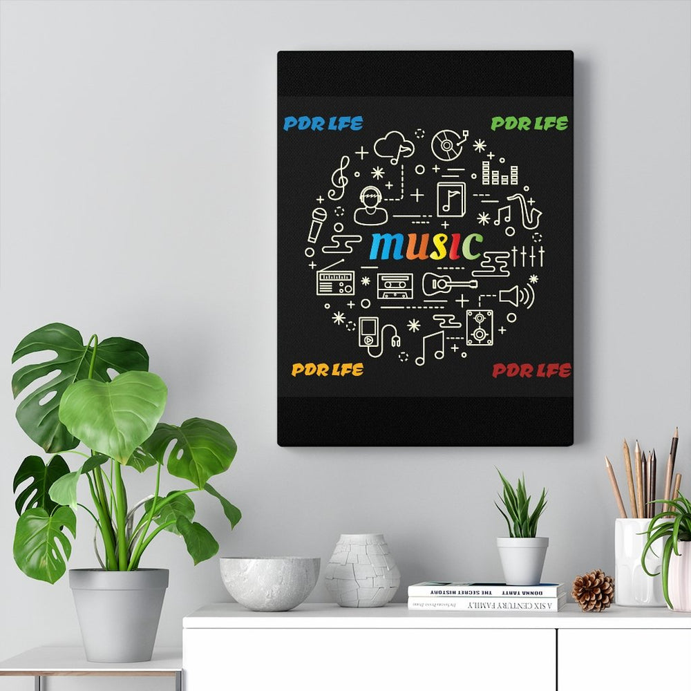 PDR LFE MUSIC VOID Stretched Canvas Painting - PDR L.F.E. 