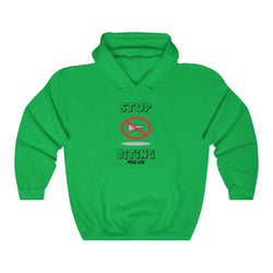 STOP BITING PDR LFE Unisex Heavy Blend™ Hooded Sweatshirt - PDR LFE Irish Green / S PDR LFE