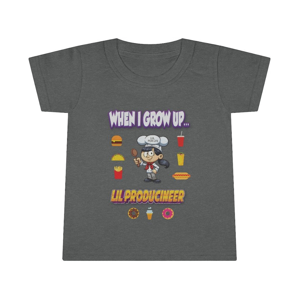 WHEN I GROW UP LIL PRODUCINEER Toddler T-shirt - PDR LFE 4T / Graphite Heather PDR LFE