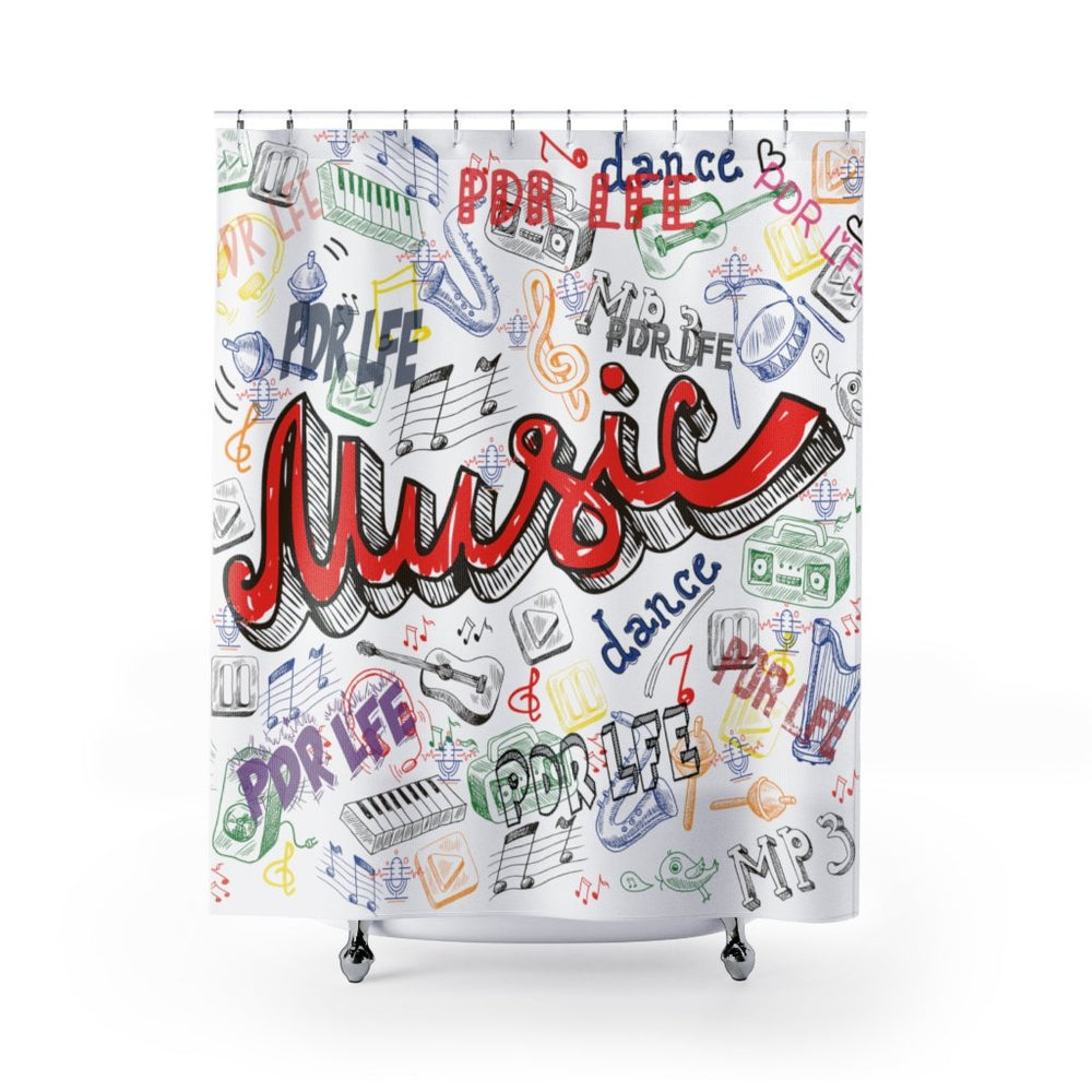 PRODUCINEER PDR LFE HIP HOP Shower Curtains - PDR LFE 71" × 74" PDR LFE