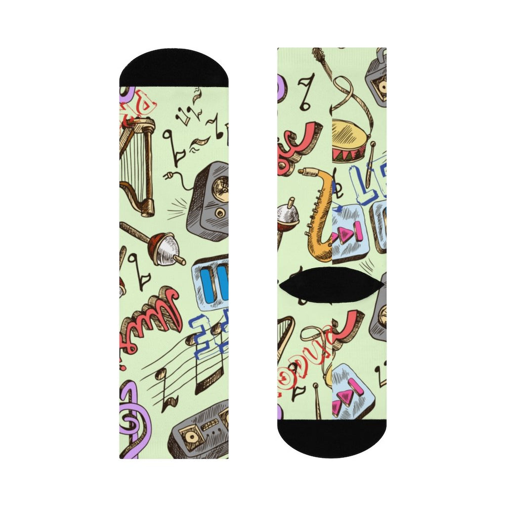 PDR LFE MUSIC IS EVERYWHERE Crew Socks - PDR LFE White / One size / 3/4 Crew PDR LFE