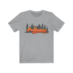 PRODUCINEER TROPICAL CITY Unisex Jersey Short Sleeve Tee - PDR LFE Athletic Heather / S PDR LFE