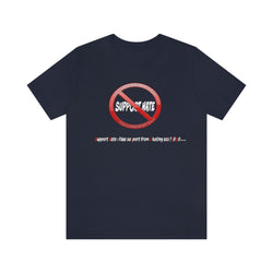 SUPPORT HATE HIP HOP Jersey Short Sleeve Tee - PDR LFE Navy / S PDR LFE