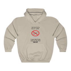 STOP BITING PDR LFE Unisex Heavy Blend™ Hooded Sweatshirt - PDR LFE Sand / S PDR LFE