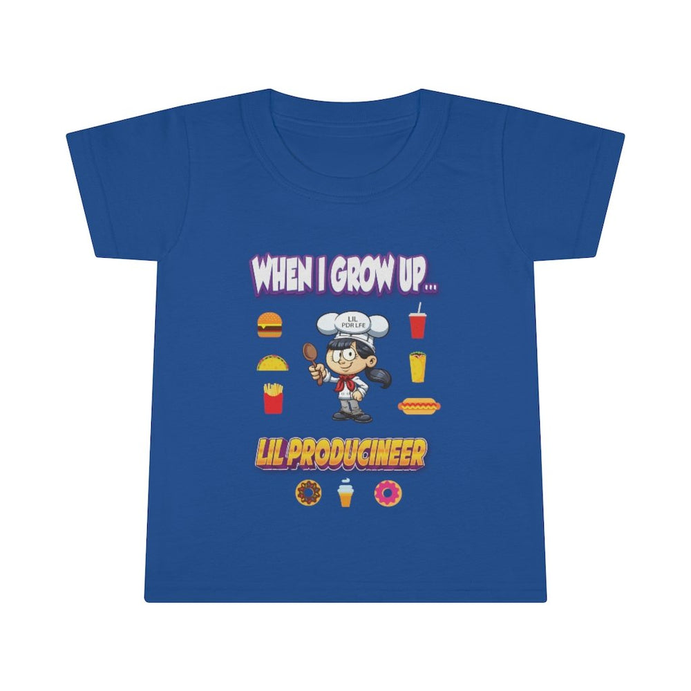 WHEN I GROW UP LIL PRODUCINEER Toddler T-shirt - PDR LFE 3T / Royal PDR LFE