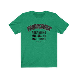 PRODUCINEER TOO MIXIE Unisex Jersey Short Sleeve Tee - PDR LFE Heather Kelly / S PDR LFE