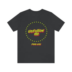 UNFOLLOW ME HIP HOP Jersey Short Sleeve Tee - PDR LFE Dark Grey / S PDR LFE
